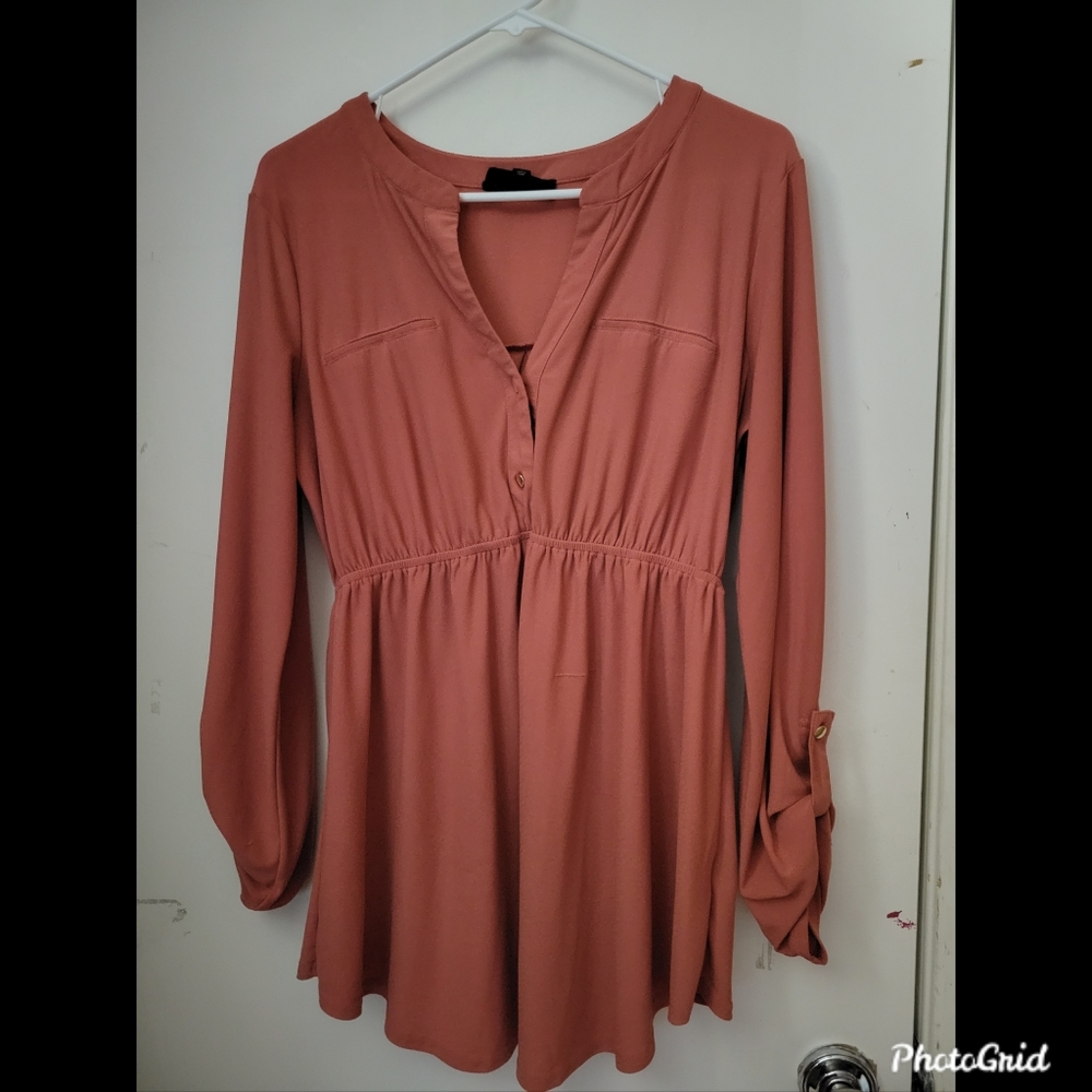 Mustard orange maternity blouse